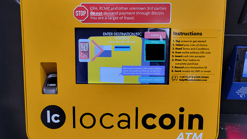 scan wallet localcoin atm