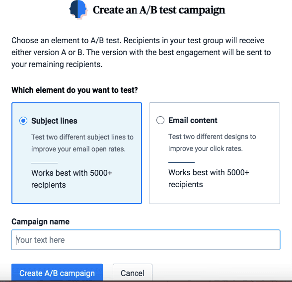 sendinblue ab testing